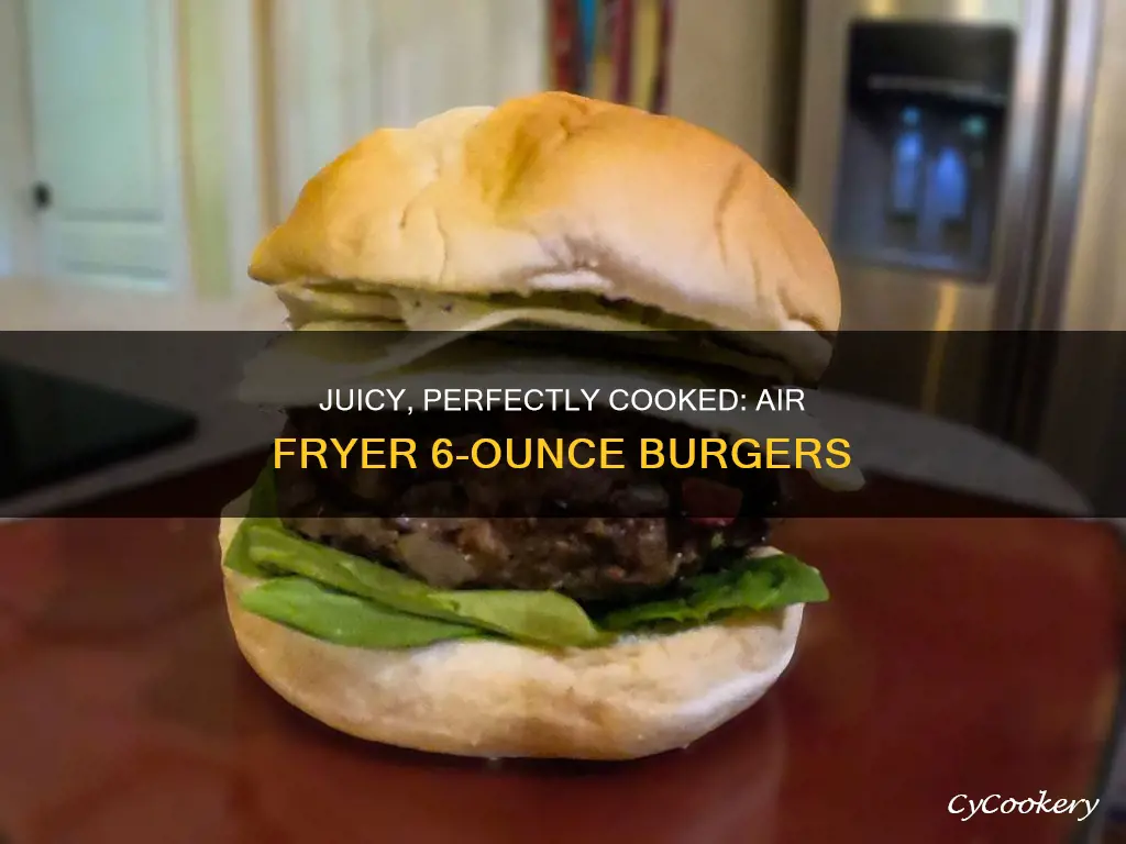 how to cook 6 ounce burgers in the air fryer