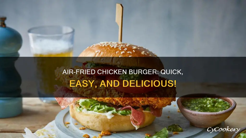 how to cook a chicken burger in an air fryer