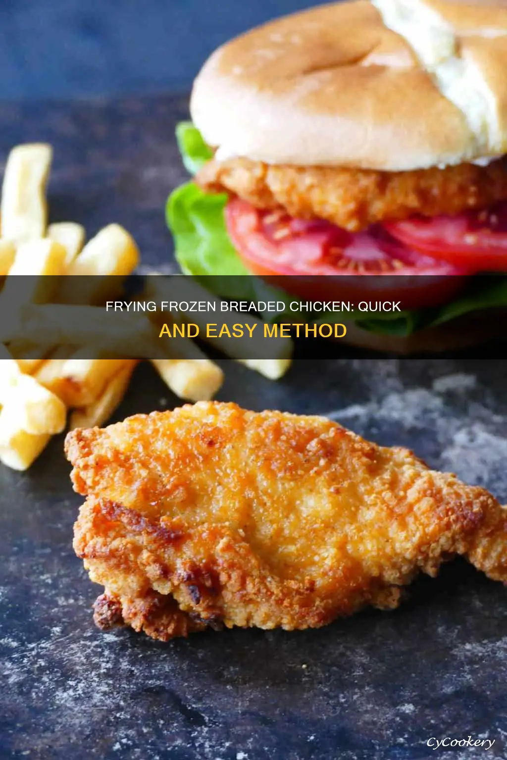 how to cook a frozen breaded chicken breast in fryer