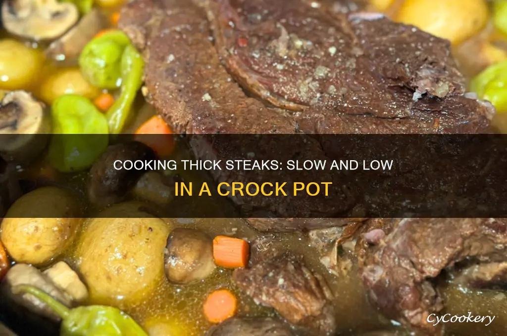 how to cook a thick steak in crook pot