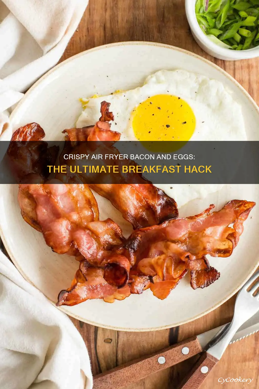 how to cook air fryer bacon and eggs