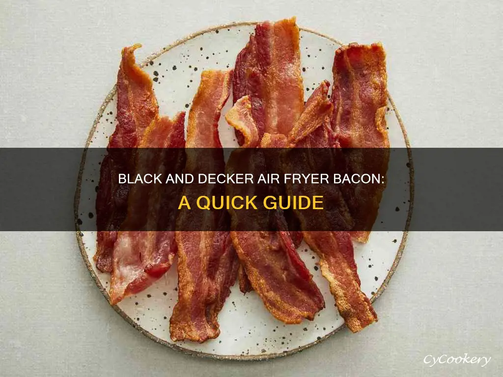 how to cook bacon in black and decker air fryer