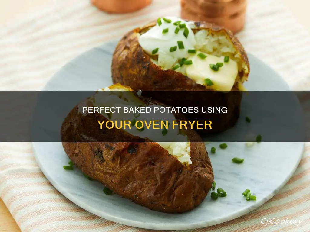 how to cook baked potatoes in over fryer
