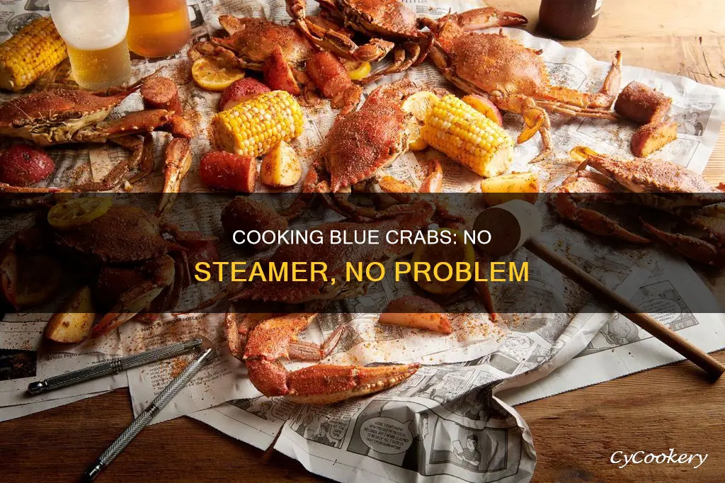 how to cook blue crabs without a steamer