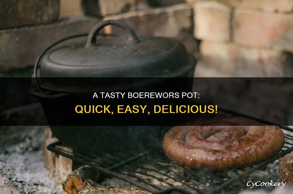 how to cook boerewors in a pot