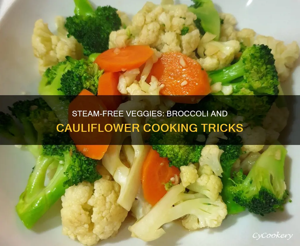 how to cook broccoli and cauliflower without a steamer