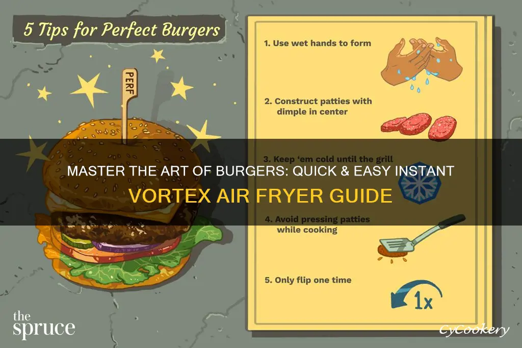 how to cook burgers in instant vortex air fryer