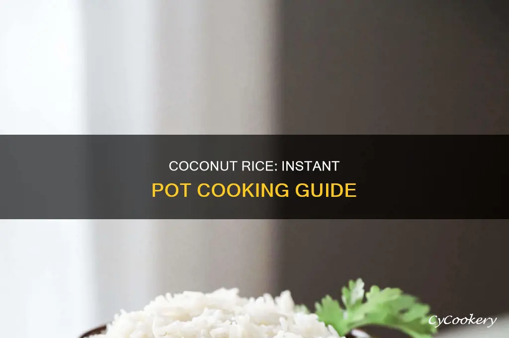 how to cook coconut rice in a rice instent pot