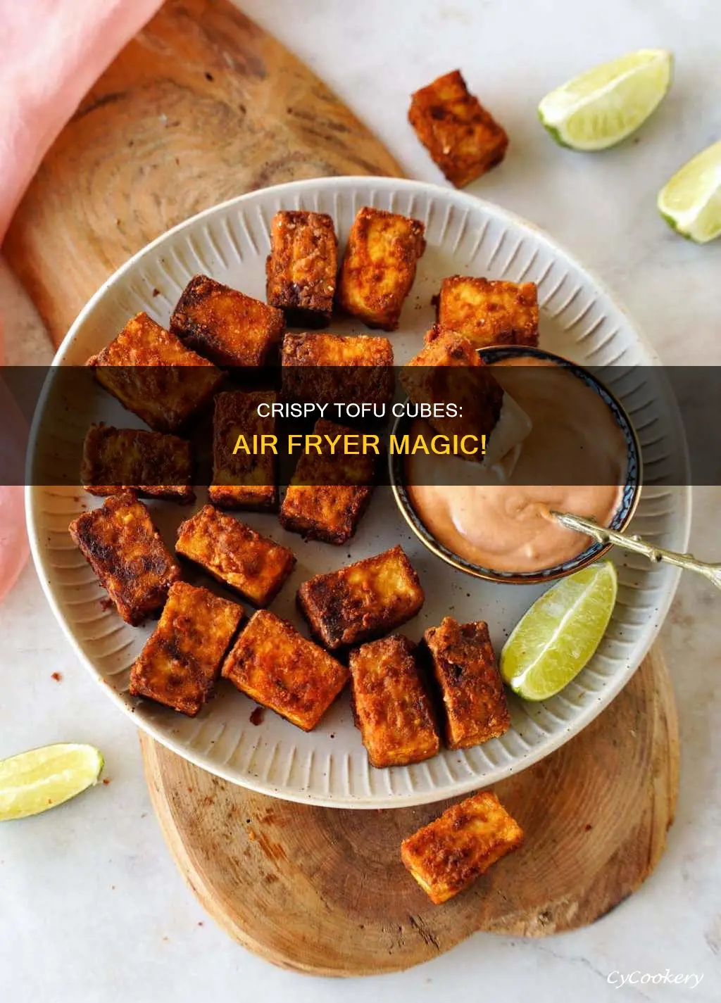 how to cook cubed tofu with hot air fryer