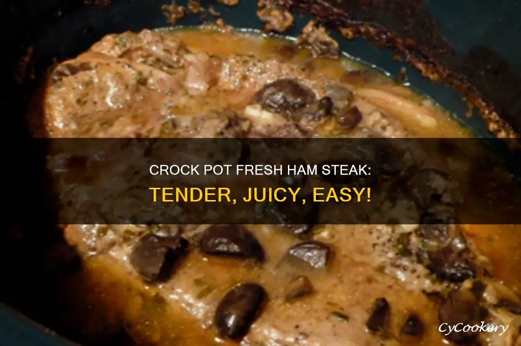 how to cook fresh ham steak in crock pot