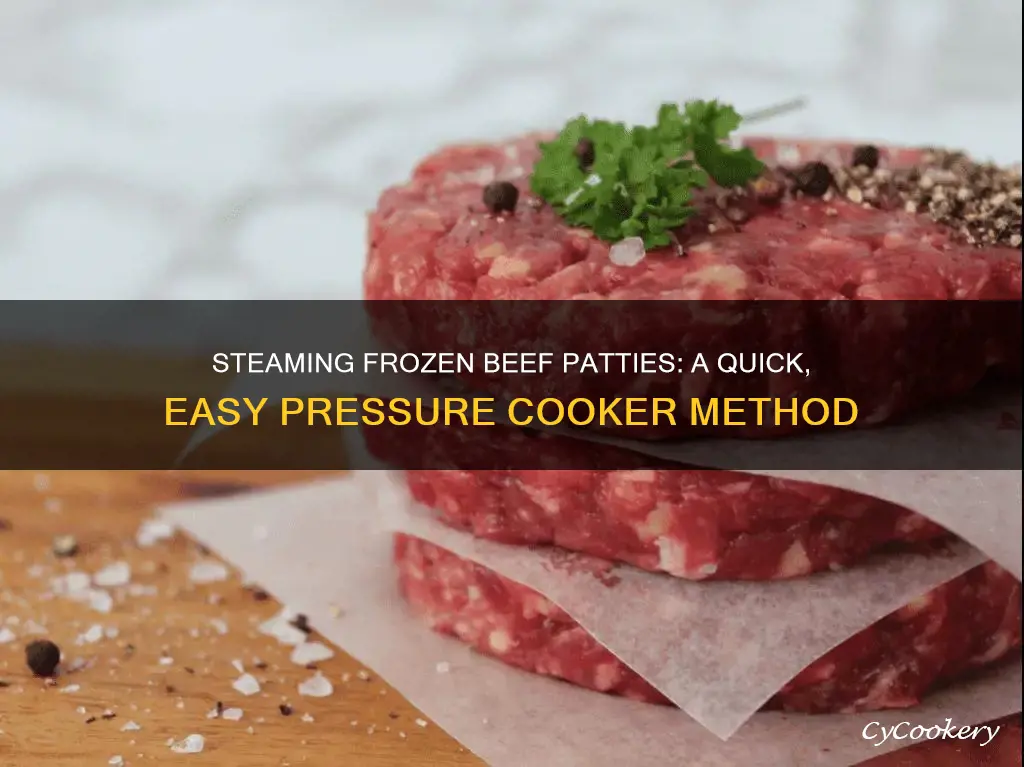 how to cook frozen beef patties in a pressure steamer