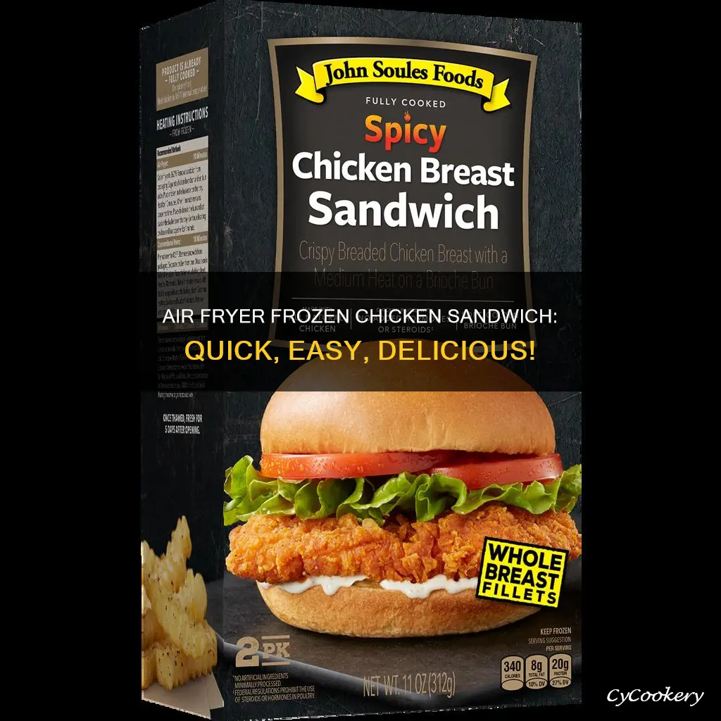 how to cook frozen chicken sandwich in air fryer