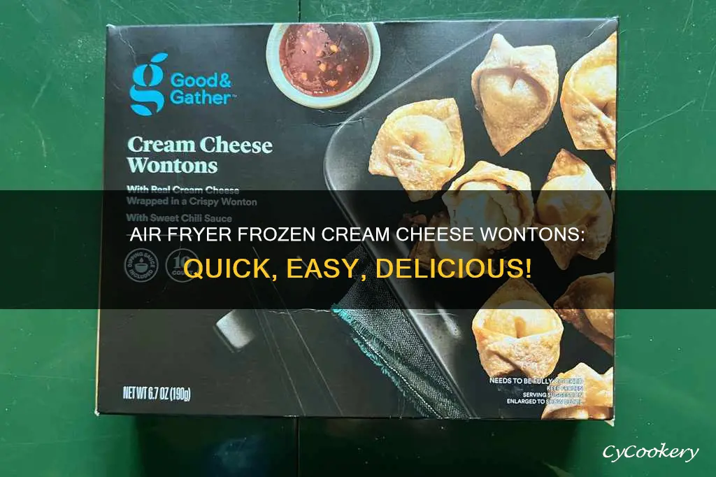 how to cook frozen cream cheese wontons in air fryer