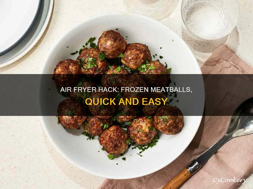 how to cook frozen raw meatballs in air fryer