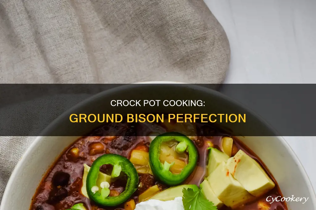 how to cook ground bison in a crock pot
