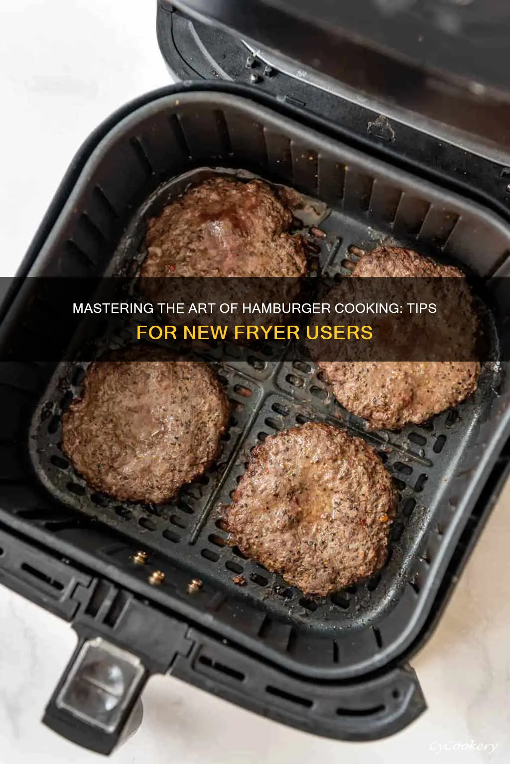 how to cook hambergers onn a new ware fryer