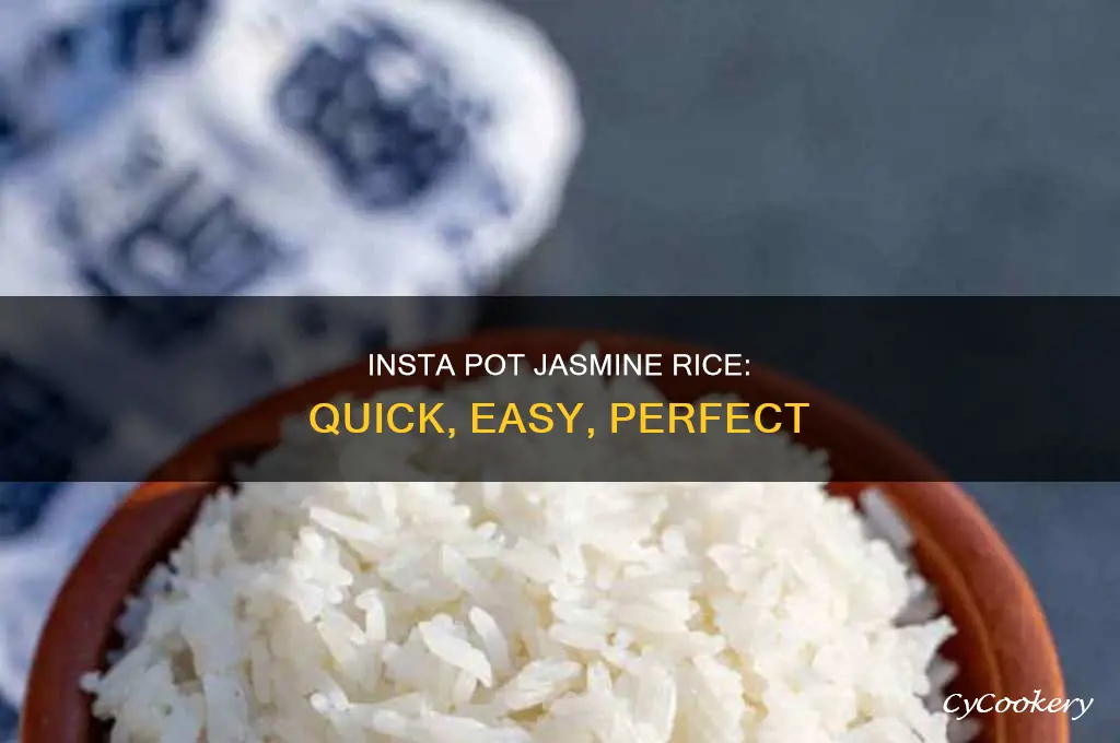 how to cook jasmine rice in an insta pot