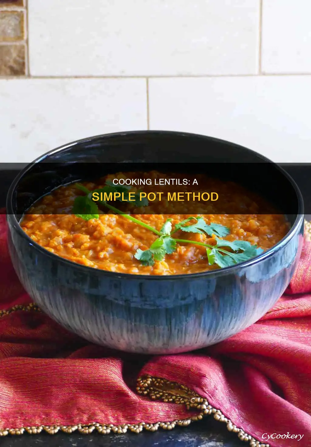 how to cook lentils in pot