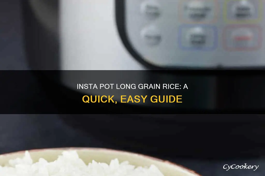 how to cook long grain rice in the insta pot