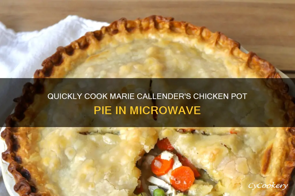 how to cook marie callender chicken pot pie in micrve