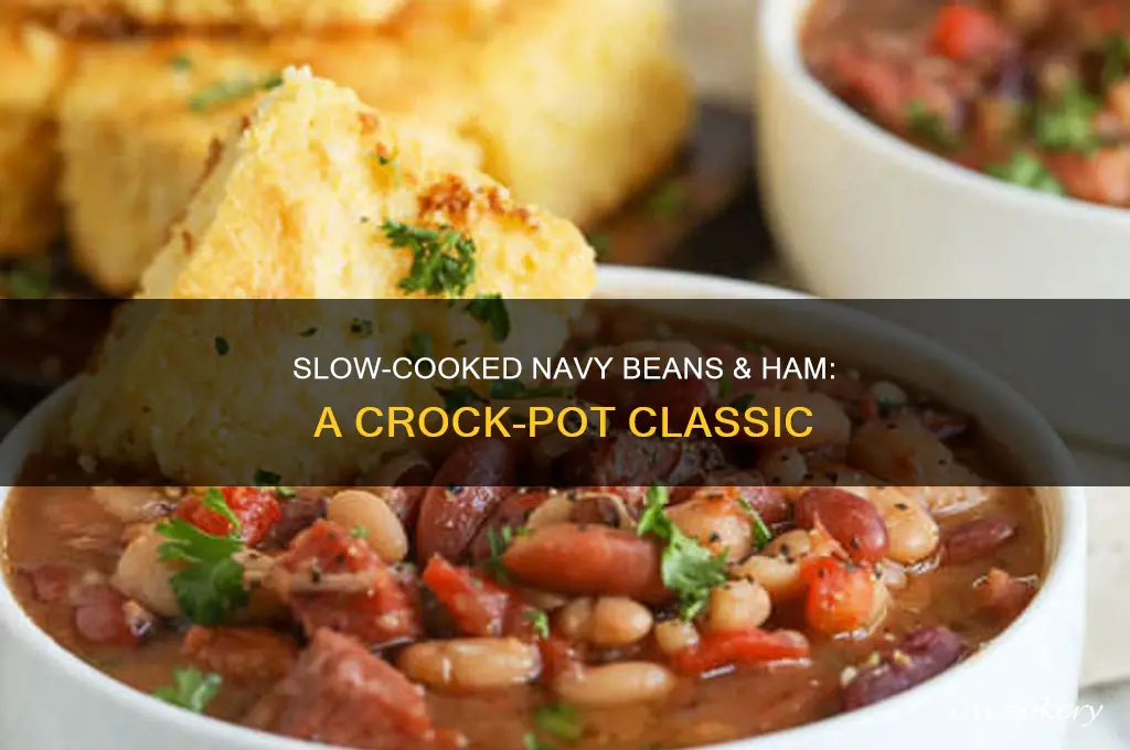 how to cook navy beans and ham in crock pot