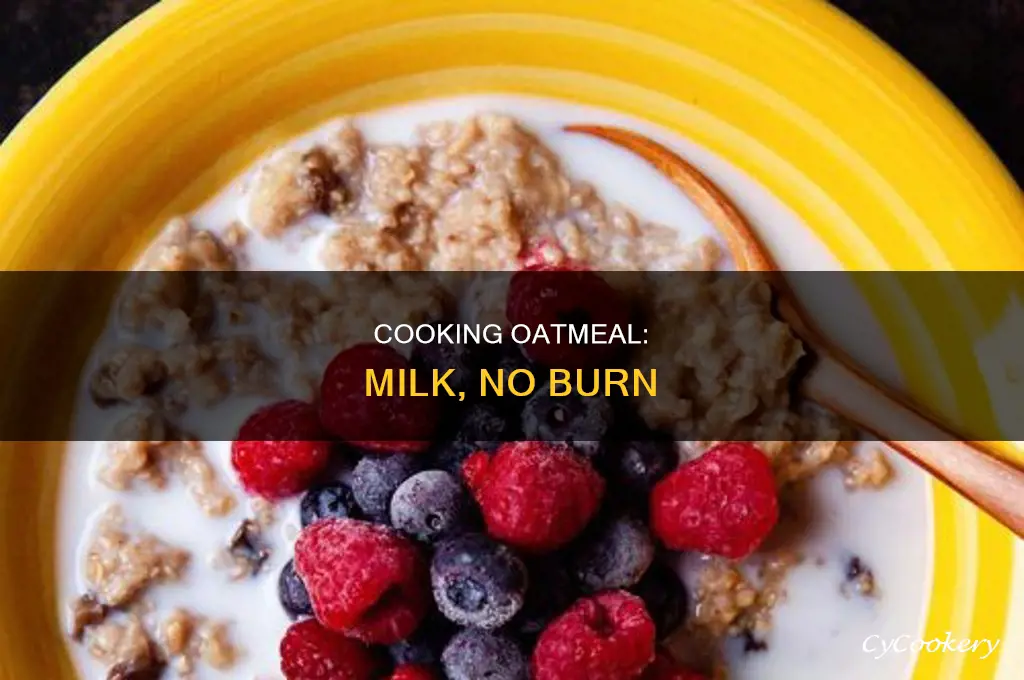 how to cook oatmeal with milk without burning the pot