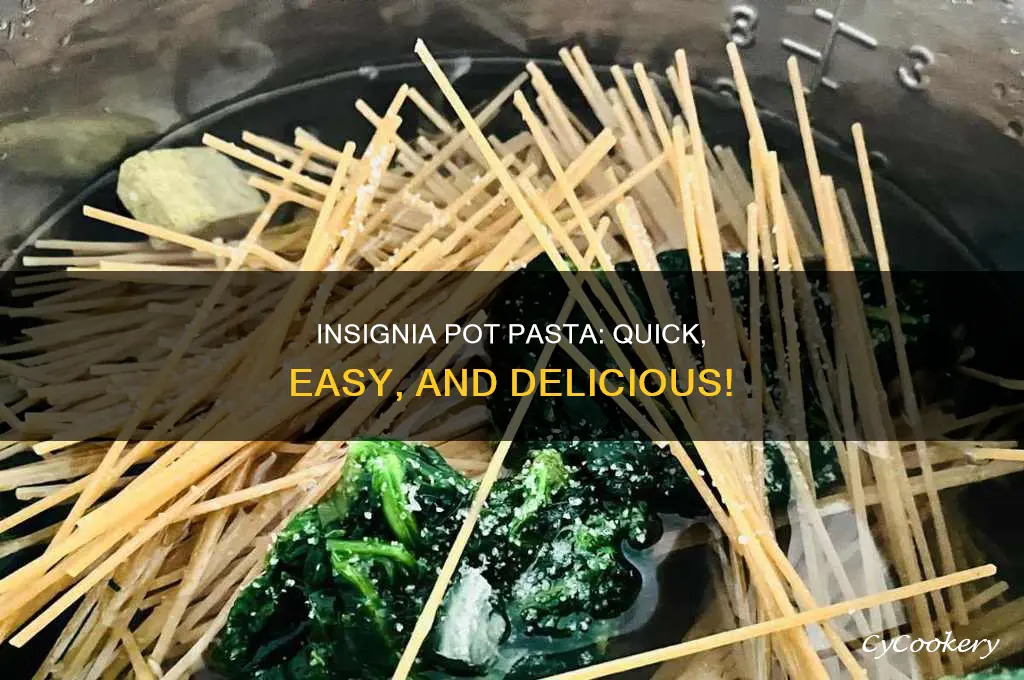 how to cook pasta in the insignia pot