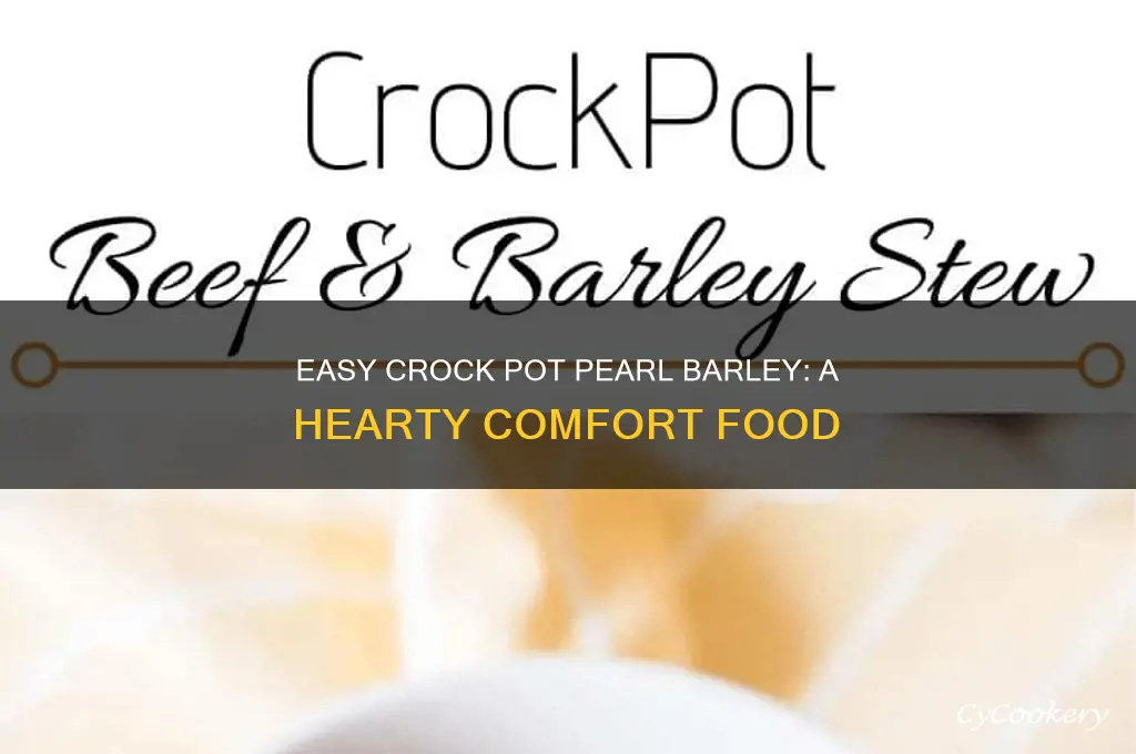 how to cook pearl barley in crock pot