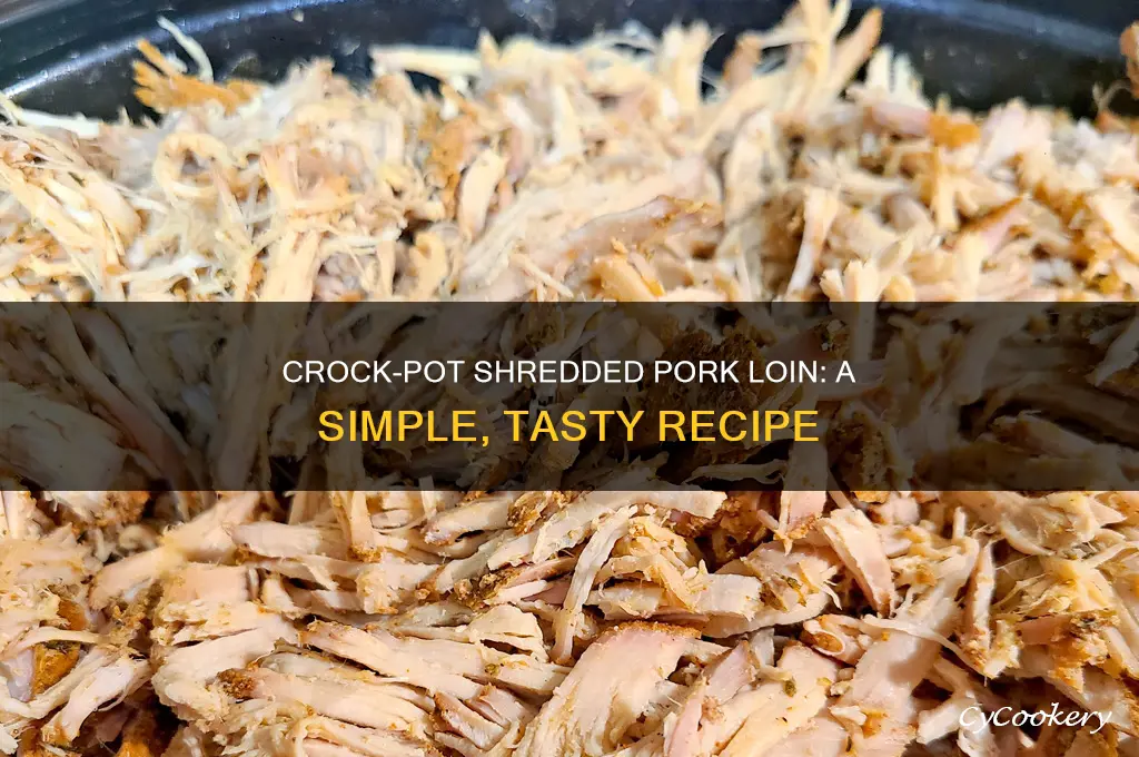 how to cook plain pork loin shredded in crock pot