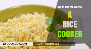 Cooking Pot Barley: Rice Cooker Magic