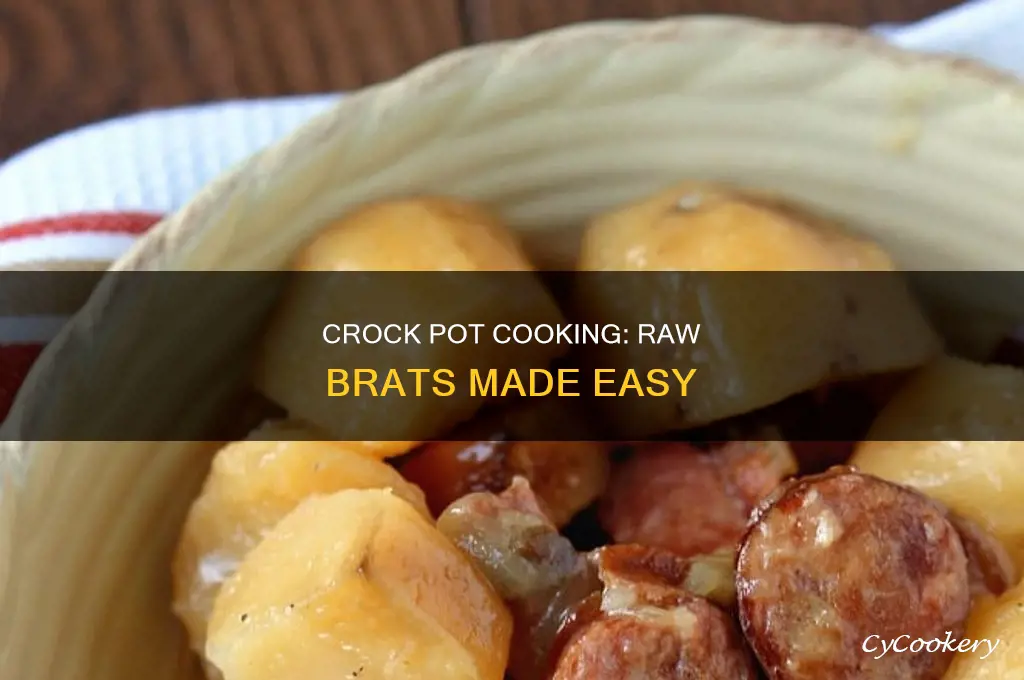how to cook raw brats in a crock pot