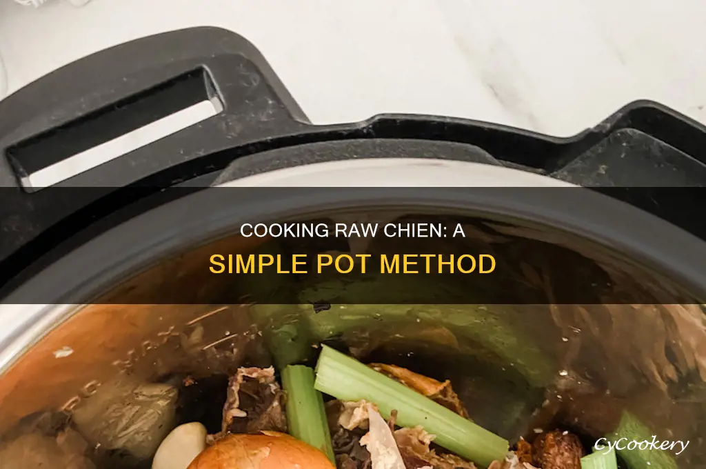how to cook raw chien in a pot