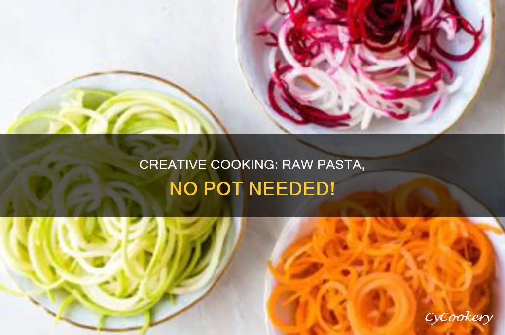 how to cook raw pasta without a pot