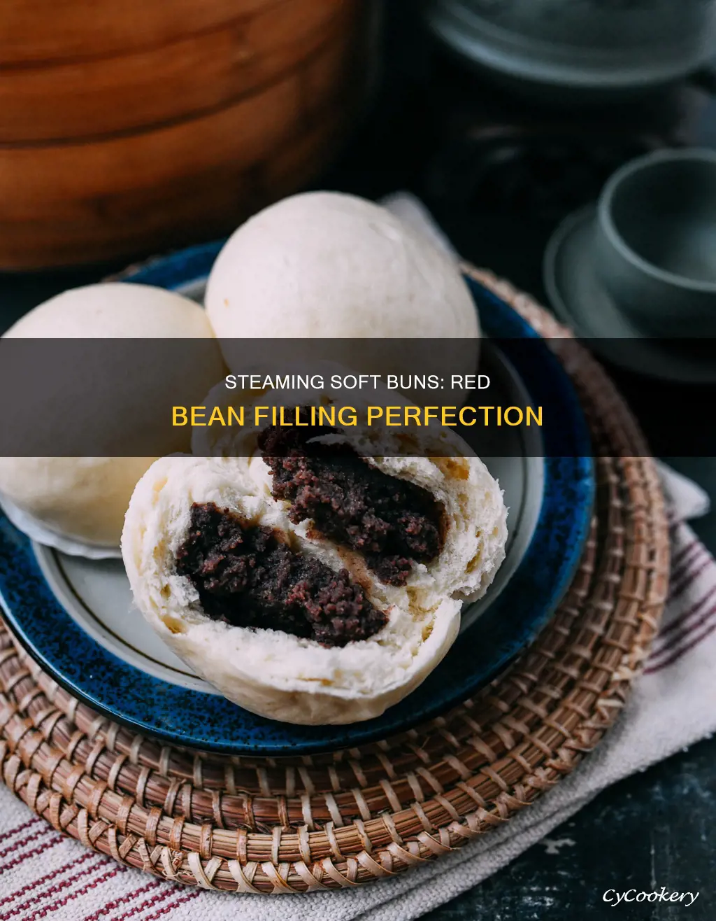 how to cook red bean steamed buns