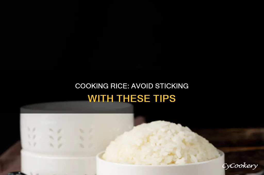 how to cook rice and not stick to pot