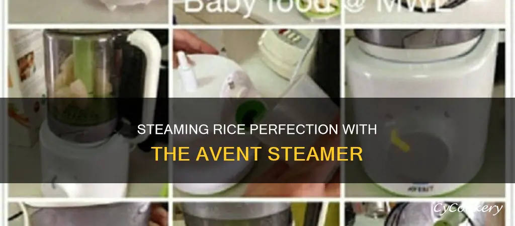 how to cook rice in avent steamer