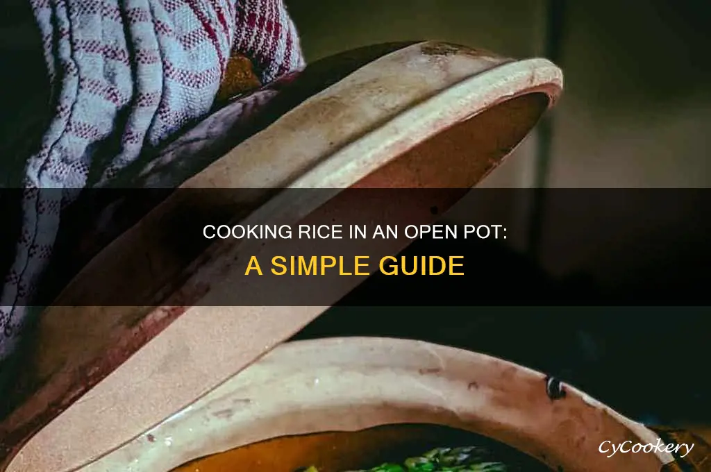 how to cook rice in open pot