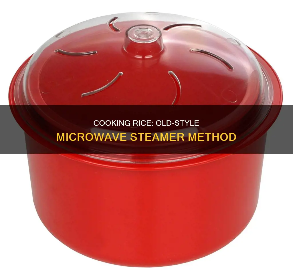 how to cook rice with an oldstyle tubberware microwave steamer