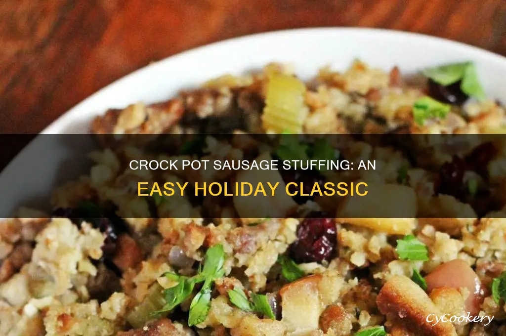 how to cook sausage stuffing in a crock pot