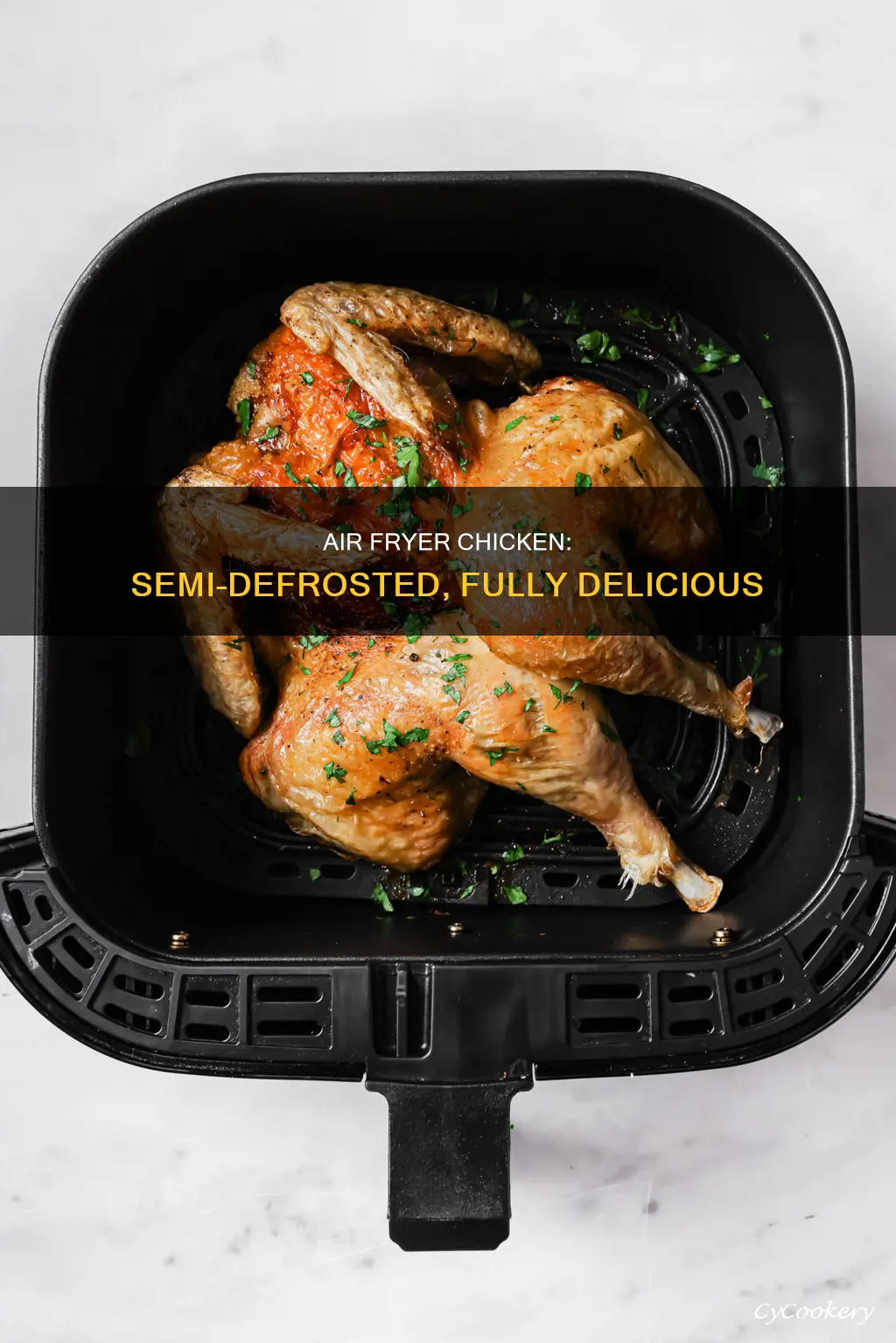 how to cook semi defrosted chicken in air fryer