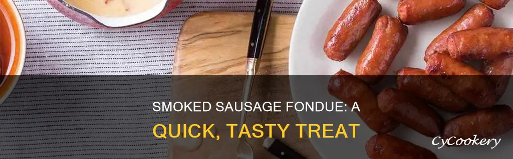 how to cook smoked saussage for fondue