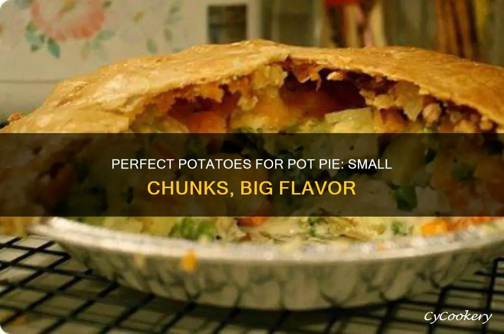 how to cook snall chuncked potato for pot tpie