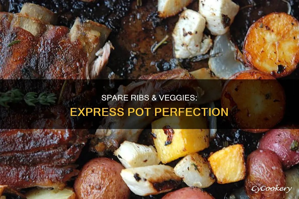 how to cook spare ribs and veggies in express pot