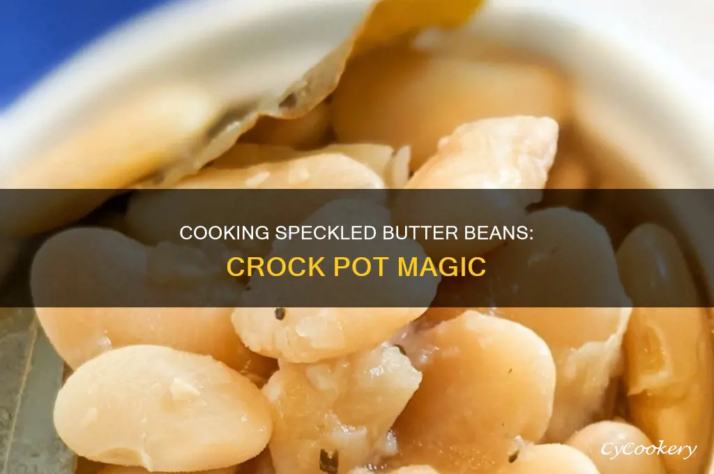 how to cook speckled butter beans in a crock pot