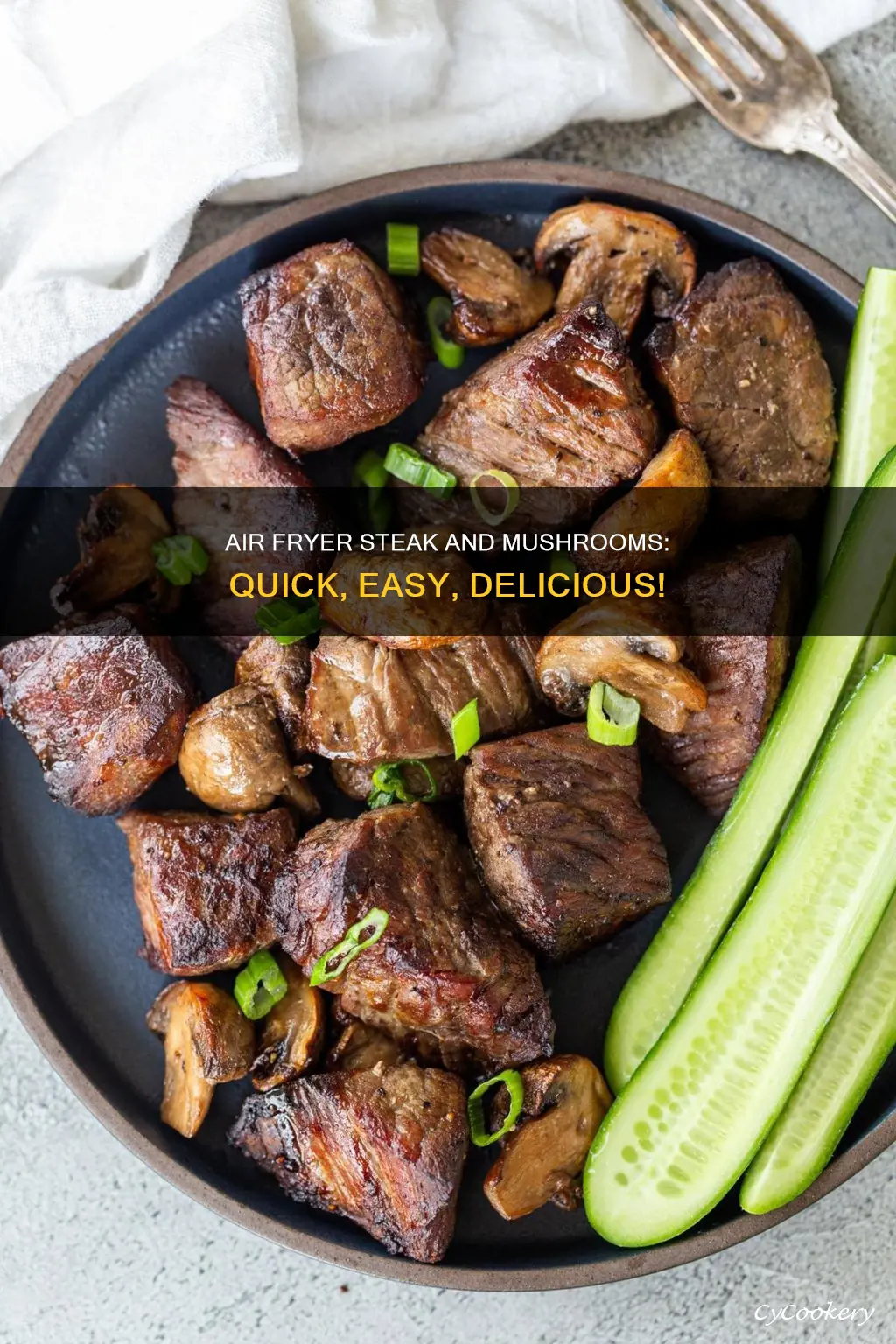 how to cook steak and mushrooms in air fryer