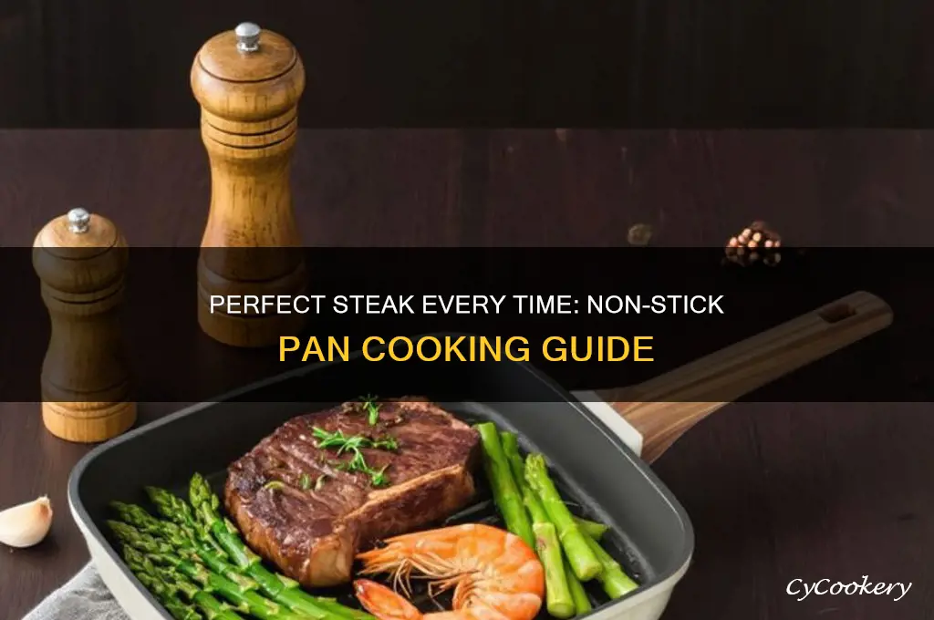 how to cook steak using non stick pan