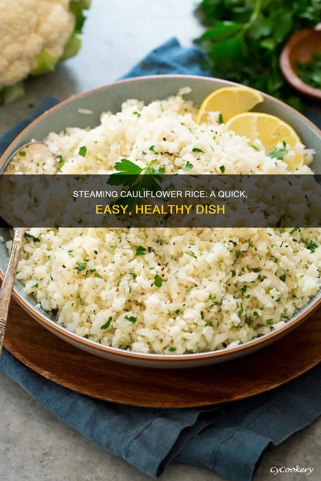 how to cook steamed cauliflower rice