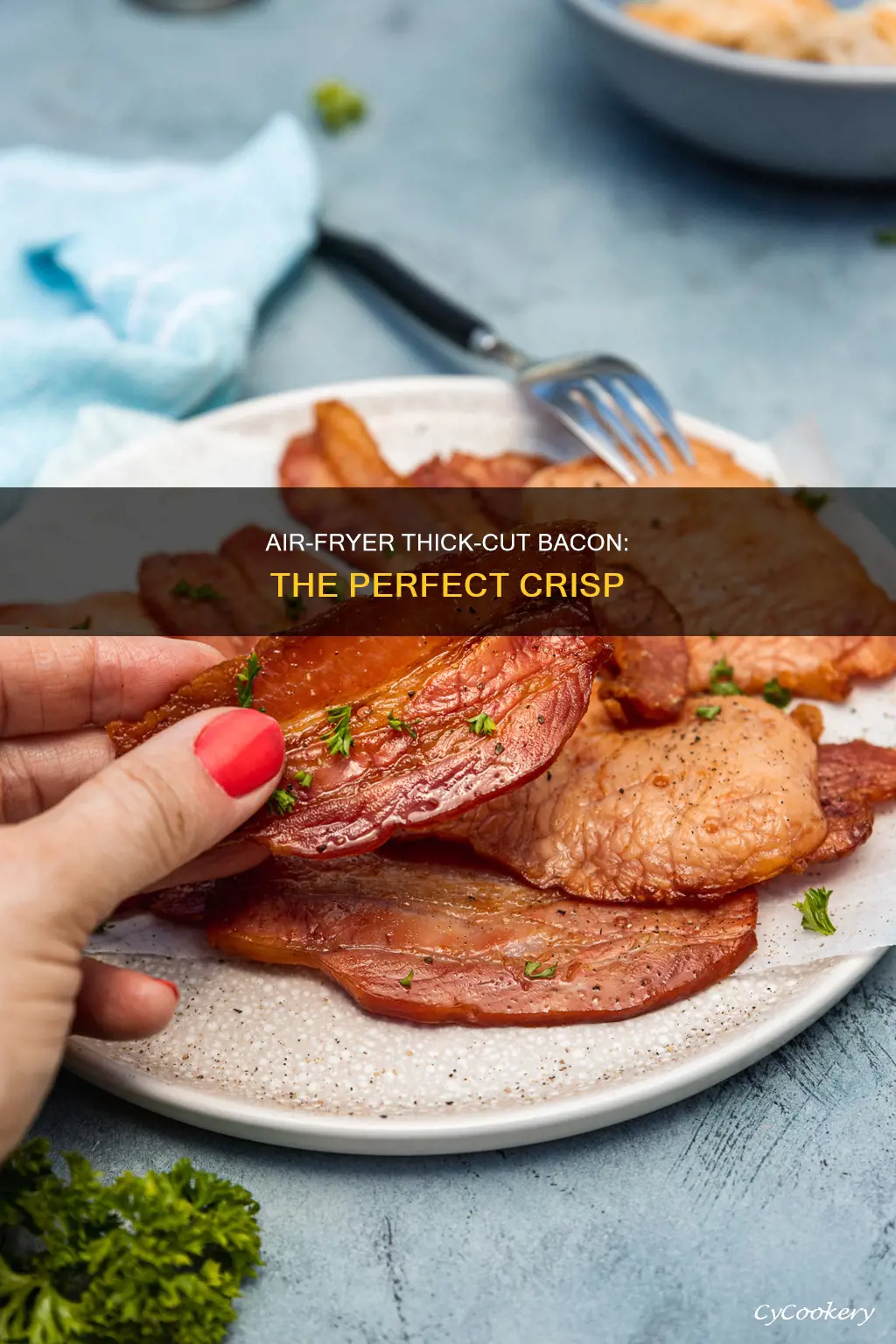 how to cook thick bacon in air fryer