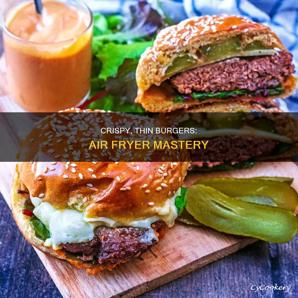 how to cook thin burgers in air fryer