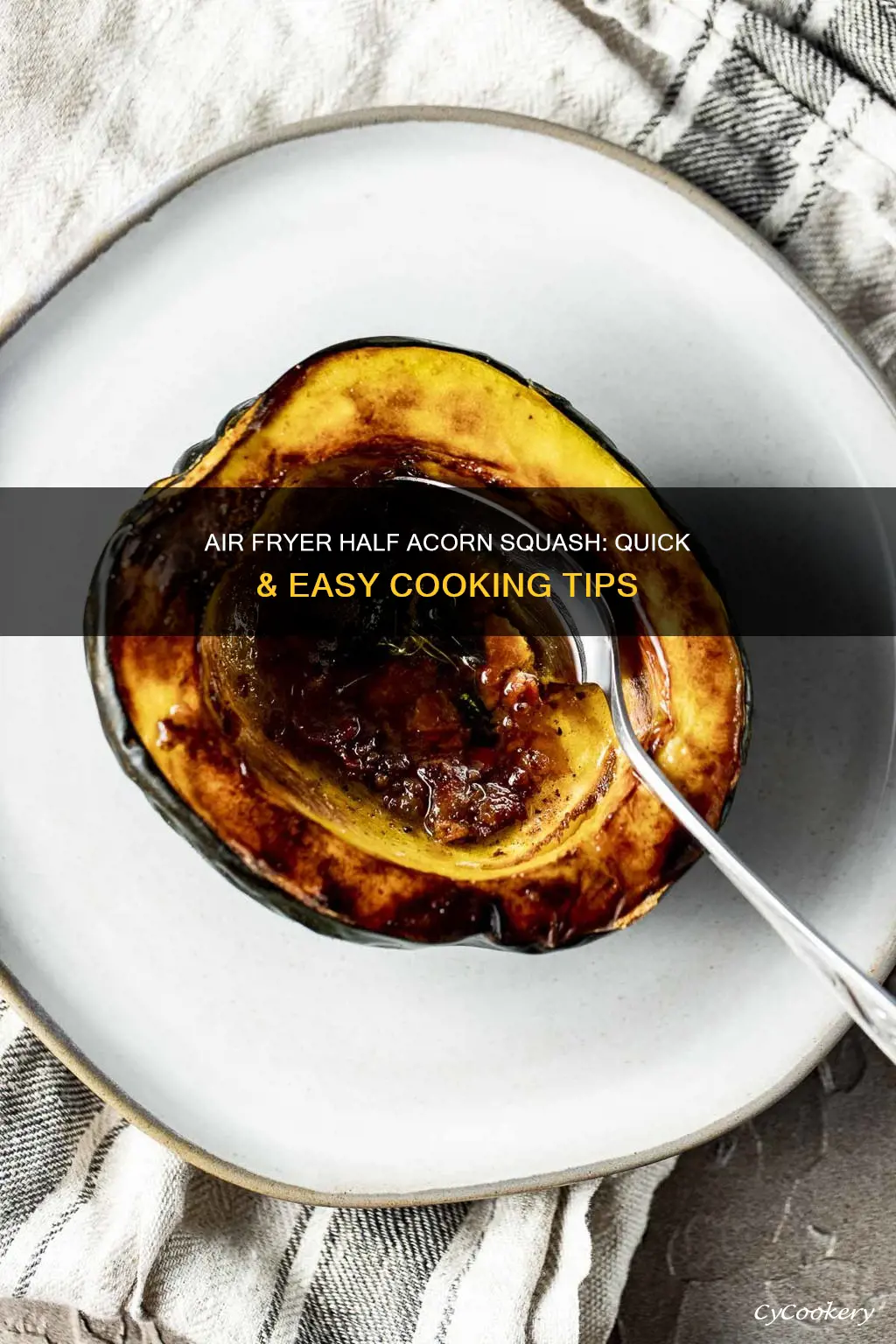 how to cook unsliced half acorn squash in air fryer